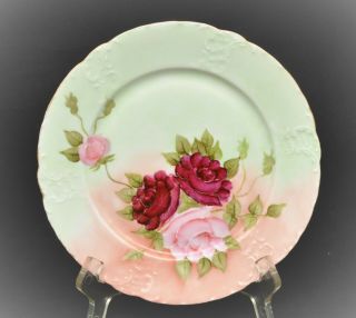 Antique R & C Rosenthal Bavaria Tilly Desert Plate Floral Hand Painted Roses