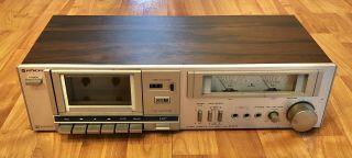 Rare Vintage Wood Grain Hitachi D - E10 Cassette Tape Deck