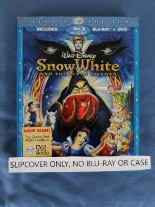 Snow White And The Seven Dwarfs Diamond Blu - Ray Slipcover Only Rare Oop