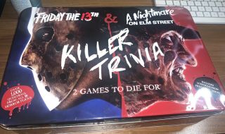 Friday The 13th And Nightmare On Elm Street Killer Trivia Game Tin Rare Comp