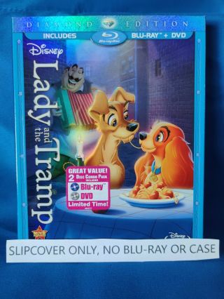 Lady And The Tramp Diamond Edition Blu - Ray Slipcover Only Rare Oop