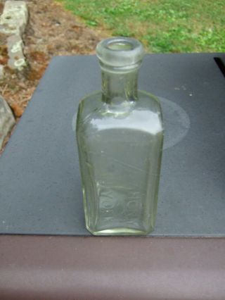 Antique Bottle E Anthony York Clear Glass Very Crude 6 " Tall