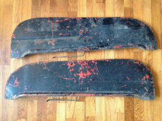 2 Vintage Automobile Fender Cover Old Car Or Truck Skirts Unkown Model Rare Find
