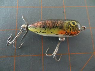 Vintage Heddon Tiny Torpedo - Natural Sunfish - 2 Inch