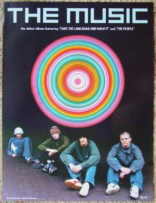 The Music The Music Rare Debut Album Promo Poster Robert Harvey Adam Nutter Band