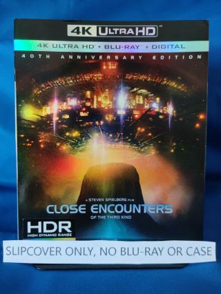Close Encounters Of The Third Kind 4k Blu - Ray Slipcover Only Rare Oop