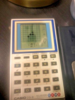 Rare Vintage Casio Cg8 Oct Reversi Game And Calculator 1983