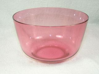 Antique Cranberry Blown Glass Finger Bowl