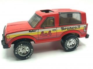 Nylint Vintage Red Ford Bronco Ii Metal Muscle Pressed Steel 4x4 Collectible