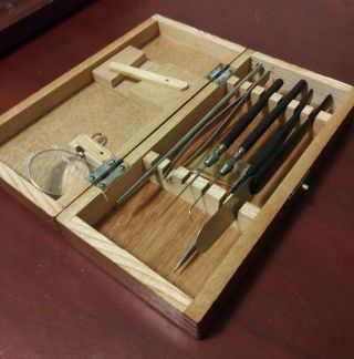 Vintage/antique Anatomy Biology Student Discetion Kit In Wooden Box