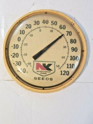 Rare Vintage 14 " Northrup King Seed Thermometer Plastic