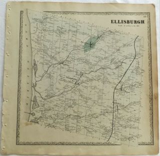 1861 Ny Town Of Ellisburgh Belleville Woodville Jefferson Co Map Frm Atlas