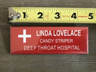 Rare Htf Linda Lovelace Deep Throat Hospital Name Tag Adult Promo Broadway Play