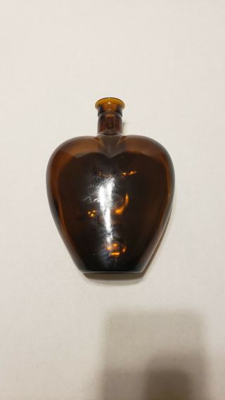 Empty Paul Masson Amber Rare Cream Sherry Heart Shaped Bottle