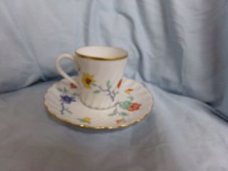 The Danbury Haviland Limoges Floral Teacup And Saucer Set