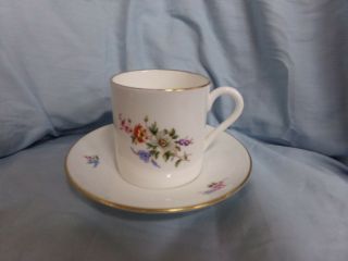 The Danbury Royal Worcester Floral Teacup & Saucer Set Bone China England