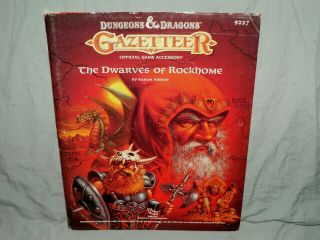 D&d 1st Ed Gazetteer - Gaz6 The Dwarves Of Rockhome (rare With Map And Exc -)