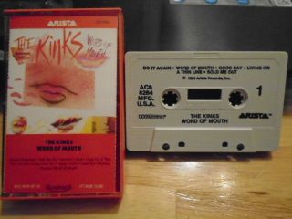Rare Oop The Kinks Cassette Tape Word Of Mouth 84 Ray Dave Davies Zombies Argent