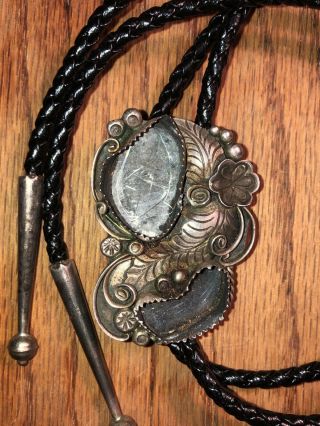 Very Rare W.  Denet Dale Old Pawn Sterling Silver Bolo For Repair