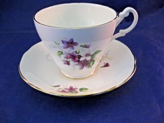 Vintage Tea Cup And Saucer - Royal Stuart - Fine Bone China - Made In England