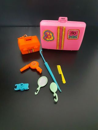 Vintage Mattel 1970s Barbie Doll Luggage Accessories Suitcase Travel Bag