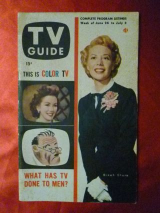 Chicago Tv Guide June 26 1953 Dinah Shore Jerry Lewis Hoagy Carmichael M Berle