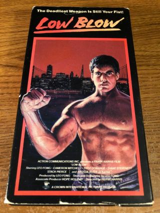 Low Blow Vhs Vcr Video Tape Movie Troy Donahue Cameron Mitchell Very Rare