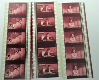 Paul Newman Eddie Fisher Elizabeth Taylor 3 Rare Film Cell Strips Fs