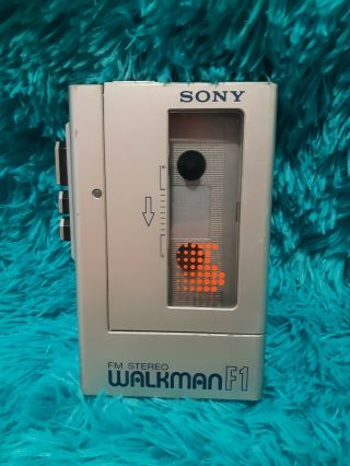 Rare Vintage Sony F1 Walkman Fm Stereo Radio Cassette Player Wm - F1