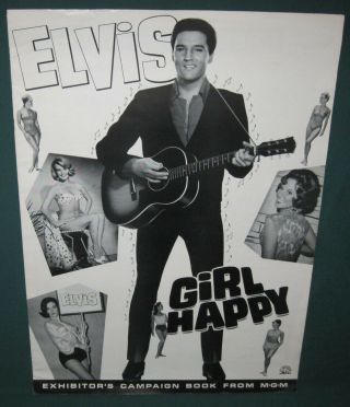 Elvis Presley MGM Girl Happy Press Book RARE 1965 W/ Insert NM 2