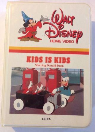 Walt Disney Home Video Kids Is Kids (beta Tape) Rare Oop Collectors Clam Shell