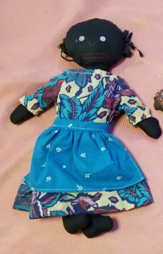 African - American Rag Doll African American Primitive Homemade Girls Doll