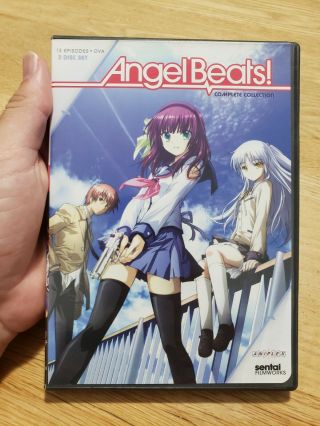 Angel Beats: Complete Series Dvd 2011 3 - Disc Set Very Good Rare