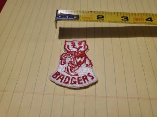 Vtg Wisconsin Badgers Football Patch Iron Embroidered 80s Logo College 2” Rare
