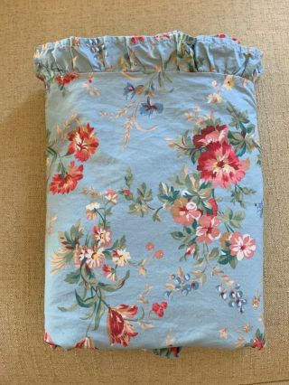 Ralph Lauren Yvette Floral Cottage Queen Flat Sheet Vintage Rare
