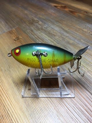 Vintage Fishing Lure Pico Side Shad Great Color Tough Texas Bait