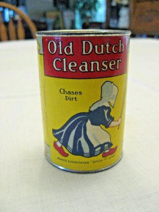 Antique Old Dutch Cleanser Advertising Tin Can/bank