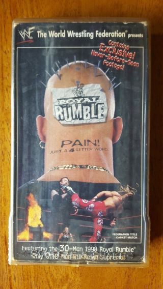 Wwf - Royal Rumble 98 Vhs 1998 Wwe Wcw Nwo Stone Cold Rare