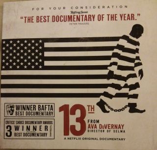 13th From Ava Duvernay Dvd Netflix Documentary Fyc Emmy Rare Prison Racism Vg