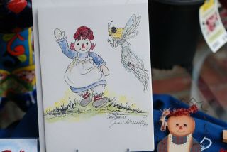 12 Vintage Raggedy Ann & Andy Christmas Ornaments,  Card,  Bookmark