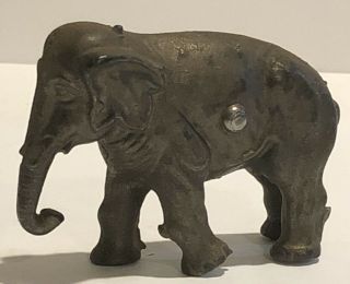 Antique Vintage 1930s 3” Cast - Iron Elephant Still Bank