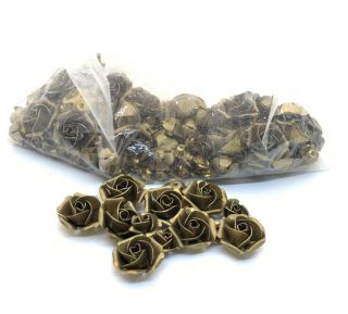 Vtg Brass Rose 16 - 32mm Jewelry Findings Beads