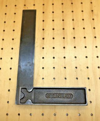Antique Vintage Stanley Rule & Level Co No 12 Square 8” Usa Old Tool
