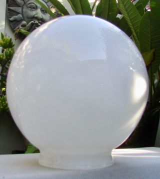 Small Vintage Art Deco Glass Lamp Light Shade White Ball Globe Diana