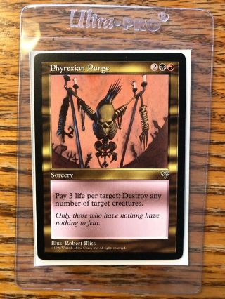 Phyrexian Purge X (4) Mtg Mirage Excellent/near (rg) 4rcards