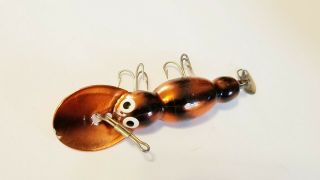 Vintage Wood Bomber Water Dog Fishing Lure 3 1/2 Inch Lure.
