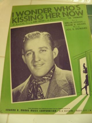 Bing Crosby Vintage Sheet Music I Wonder Who 