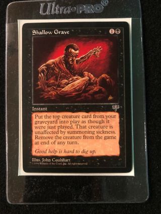 Shallow Grave X (2) Mtg Mirage Excellent/near (rg) 4rcards