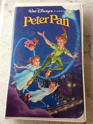 Classic Walt Disney Black Diamond Peter Pan Vhs Year Release 1990 Rare