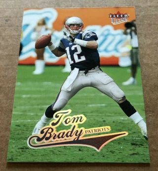 2004 Fleer - Tom Brady - Rare Fleer Ultra Football 104 - Patriots G.  O.  A.  T $$$$